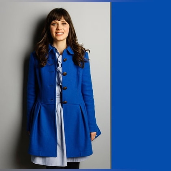 RARE Cobalt Blue Karen Walker Coat - Picture 1 of 5
